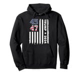 Vintage Trump 2024 Design 45 47 President USA Flag Men Women Pullover Hoodie