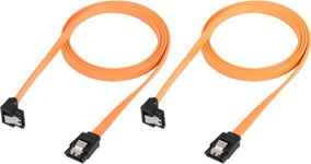 1M Sata Disque Câble Adaptateur 6Gbps 90° Angle Sata ¿ Donnée Câble Sata 3.0 Extension Câble Pour Disque Dur Sata Hdd Ssd Cd Pilote Jaune, 3.2Ft, 2Pcs[X3541]