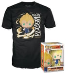 Funko Pop! Tees (Adult): Dragon Ball Z - Majin Vegeta (Glows in the Dark) Vinyl Figure and T-Shirt (L)