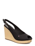 Iconic Elena Sling Back Wedge Black Tommy Hilfiger