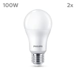 Philips Philips-LED-lamppu E27 13W 1521lm 4000K matta 2kpl