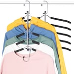 2 Pack Coat Hangers Space Saving Hangers for clothes- Upgrade Non-Slip Hangers Rack with Foam Padded Swing Arm Hangers Multiple Layers Closet Organizer and Storage for Coat, Slacks, Scarf, Tie