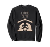 Jesus is The Reason for the Season Shirt Luke 2-11 Christmas Sweatshirt