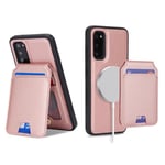 Ｈａｖａｙａ for Coque Samsung S20 FE Compatible avec Magsafe Etui für Samsung Galaxy S20 FE avec Porte Cartes détachable Coque Portefeuille Cuir pour Femmes et Hommes- Rose