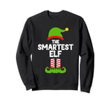 Funny The Smartest Elf Christmas Family Party Pajama Smart Sweatshirt