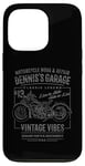 iPhone 13 Pro Dennis's Garage Motorcycle Design for the Name Dennis Case