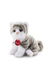 Trudi, Peluche Réaliste, Toute Douce, Chat Blanc/Gris Brad S, TUD20851