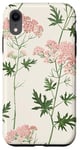 Coque pour iPhone XR Rose pastel Fleurs sauvages Fleurs sauvages Vintage Botanique