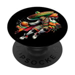 Mexicain Jouer au Basketball Cinco De Mayo Drôle PopSockets PopGrip Interchangeable