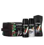 Lynx Africa THE TRIFECTA Bath & Body 3 Pieces Gift Set for Him with Washbag