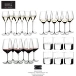 RIEDEL Veloce - Set 24 Pieces - 6 X Champagne 6 X Riesling 6 X Cabernet 6 X