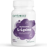 Ambrosial High Strength L-Lysine Tablets 500Mg | Gluten Free Collagen Tablets |