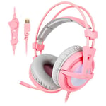 SADES A6 Casque de Gaming Rose