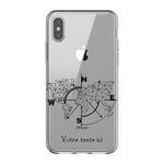 Coque Iphone XS MAX camouflage palmier transparente