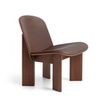 Loungestol Chisel - Klädd insida, Utförande Walnut / Sense Leather Dark Brown