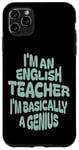 Coque pour iPhone 11 Pro Max Funny English Teacher Genius, meilleur professeur d'anglais au monde