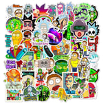 50 st Cartoon Anime Rick and Morty klistermärken DIY skateboard