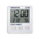 IUASNZ Compteur d'humidité de température numérique Maison intérieure extérieure hygromètre thermomètre Station météo avec Horloge