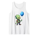 Funny Dead Zombie Holding a Balloon Men Women Zombie Lover Tank Top