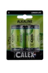 Calex alkaliska batterier LR20  / D 1,5V 2-pack
