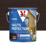 V33 Lasure Bois extérieur Wengé satin - Haute Protection 8 ans - Haute résistance hydrofuge et anti-UV - Résiste aux variations du bois - Ecolabel, résine d'origine végétale - 2,5L