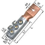 Skruva kabelsko SL240R185S-12-16