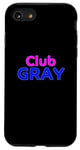 Coque pour iPhone SE (2020) / 7 / 8 Club Gray Family Reunion Squad Prénom