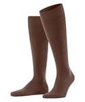 FALKE Men's Airport M KH Wool Cotton Long Plain 1 Pair Knee-High Socks, Brown (Cinnamon 5186), 8.5-9.5