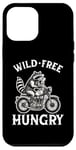 Coque pour iPhone 14 Pro Max Wild Free Hungry Racoon Moto Rider Biker Raton laveur