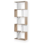 CASÂME - Bibliothèque Multi-cases H180 cm - Décor Bois et Blanc