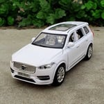 1:32 VOLVO XC90 SUV Leksaksbil i Metall med Ljud och Ljus - Samlarmodell - Barnpresent White