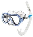 Seac Seac Set Panarea MD Kit snorkeling pour enfant avec masque et tuba transparent/bleu Medium
