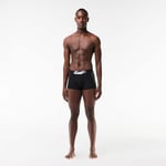 Lot de 3 boxers courts homme Lacoste avec imprimé crocodile Taille L Noir