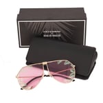 DOLCE & GABBANA DJ KHALED Pilot Style Metal Sunglasses DG 2248 Gold Pink 13530