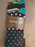 3 Pairs 10-12 Autograph Modal Blend Socks Marks And Spencer