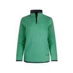 Weird Fish Womens/Ladies Beye Grid Eco Friendly Quarter Zip Fleece Top (Grass Green) - Size 8 UK