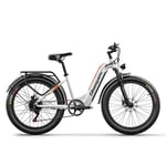 Vélo Électrique Shengmilo Mx06 Pour Femme, Moteur 1000 W, Pneus Larges De 26 Pouces, Batterie Samsung 17,5 Ah, Blanc - Neuf