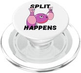 Split Happens Bowler Funny Bowling PopSockets PopGrip pour MagSafe