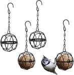 Mangeoire Oiseaux Exterieur,Métal Boule De Graisse Oiseau Mangeoire,Lot De 6 Mangeoire Pour Oiseaux Suspendue,Mangeoire À Oiseaux Suspendue,Mangeoires Pour Oiseaux,4 Pièces