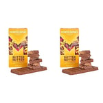 Montezuma's Butter Nutter, 35% Cocoa, Milk Chocolate With Peanut Butter Truffle Centre, Gluten Free, 90g Bar (Pack of 2)