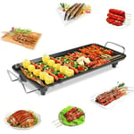 Plancha Electrique 68 x 28 cm, Grill de Table pour le Camping - 1355W - Acier Inoxydable A38