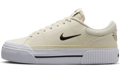 Nike Femme WMNS Court Legacy Lift Sneaker, Pale Ivory/Black-Muslin-White, 38 EU