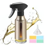 Oil Bottle Sprayers,180ml Olive Oil Sprayer with Rotatable Nozzle for Cooking Air Fryer,Oil Dispenser Bottle with Funnels and Stickers,Vinegar Spray Mister for Kitchen Salad Grilling