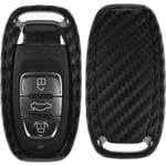 1 st Soft Carbon Car Key Case Cover Passar för Audi A4 8K A5 8T 8F A