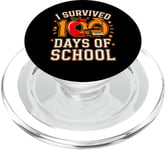 Graphique vintage I Survived 100 Days of School Bus PopSockets PopGrip pour MagSafe