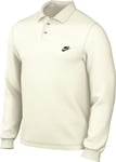 Nike Men's Shirt M NK Club Knit Ls Polo, Sail/Black, FQ3417-133, L