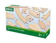 BRIO World Expansion Pack - Intermediate Wooden Train Track for Kids Age 3 Years Up - Compatible with all BRIO Railway Sets & Accessories