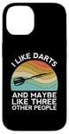 iPhone 14 I Like Darts Cricket Dart 501 Beer Retro Funny Throwing Game Case