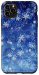 iPhone 11 Pro Max Blue Sky Winter Snowflake Snow Blue Aura Night Pattern Case