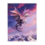 PURPLE SKY QUEEN DRAGON CANVAS PLAQUE PICTURE